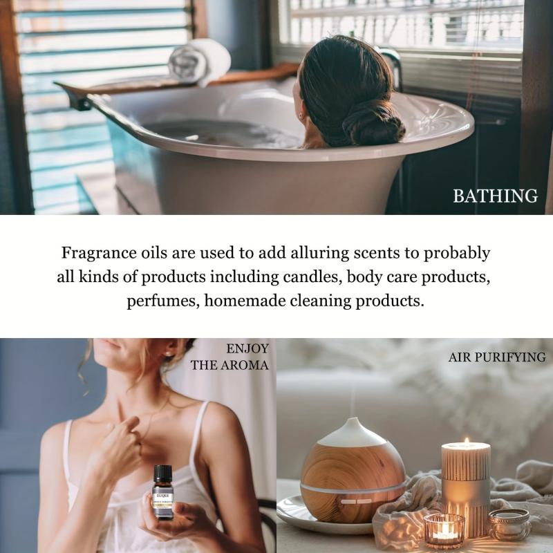 6pcs 10ml Essential Oil Set for Diffusers Humidifier Aromatherapy Massage Bath