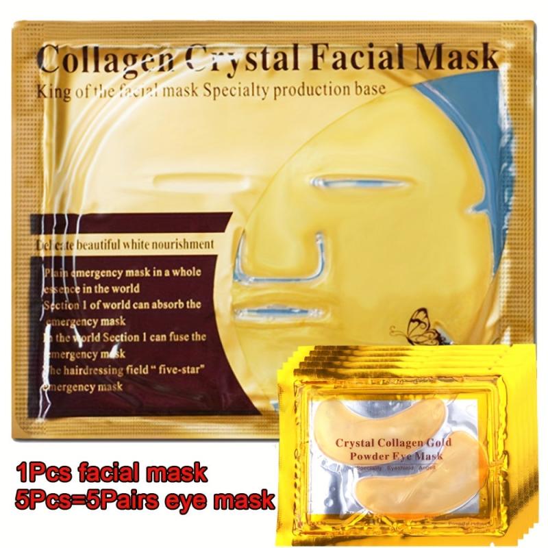 6PCS Golden Collagen Facial Mask & Eye Mask Set