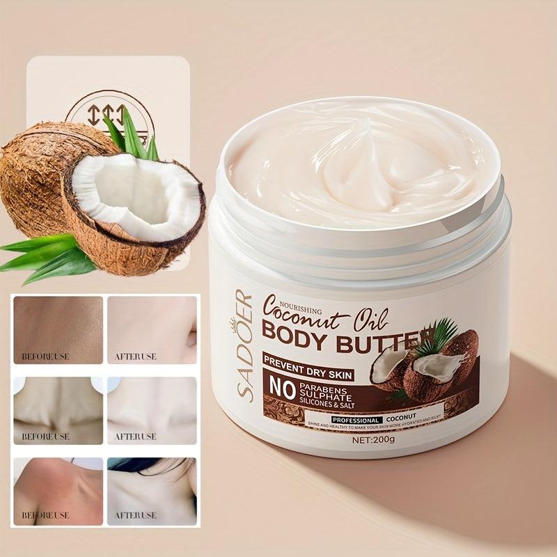 2pcs 200g Coconut Butter Body Cream Long-lasting Fragrance