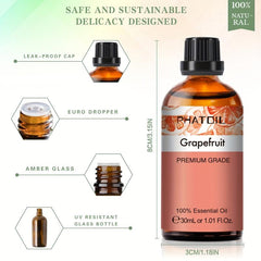 30ml Grapefruit Essential Oil for Aromatherapy Diffusers Humidifiers Skin Care