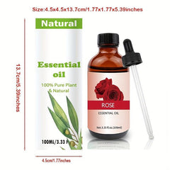 Natural Rose Essential Moisturizing Body Massage Oil 3.33oz