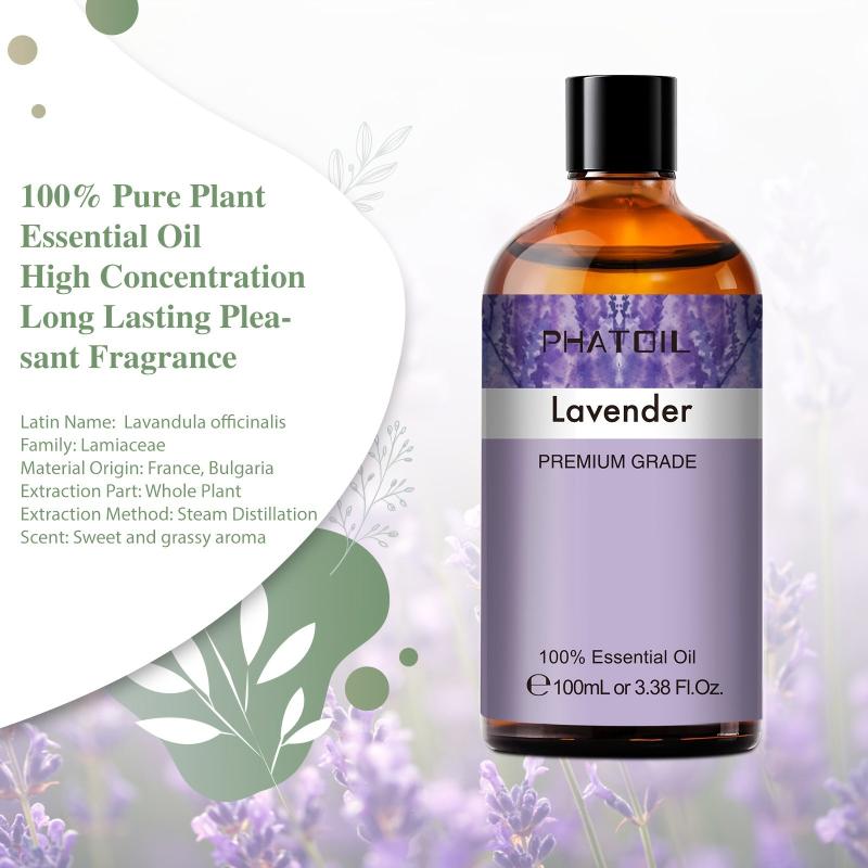 Lavender Essential Oil 100ml 3.38 Fl Oz for Diffusers Humidifier