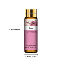 10ml Rose Essential Oil - Aromatherapy Diffusers, Skin Care, Massage