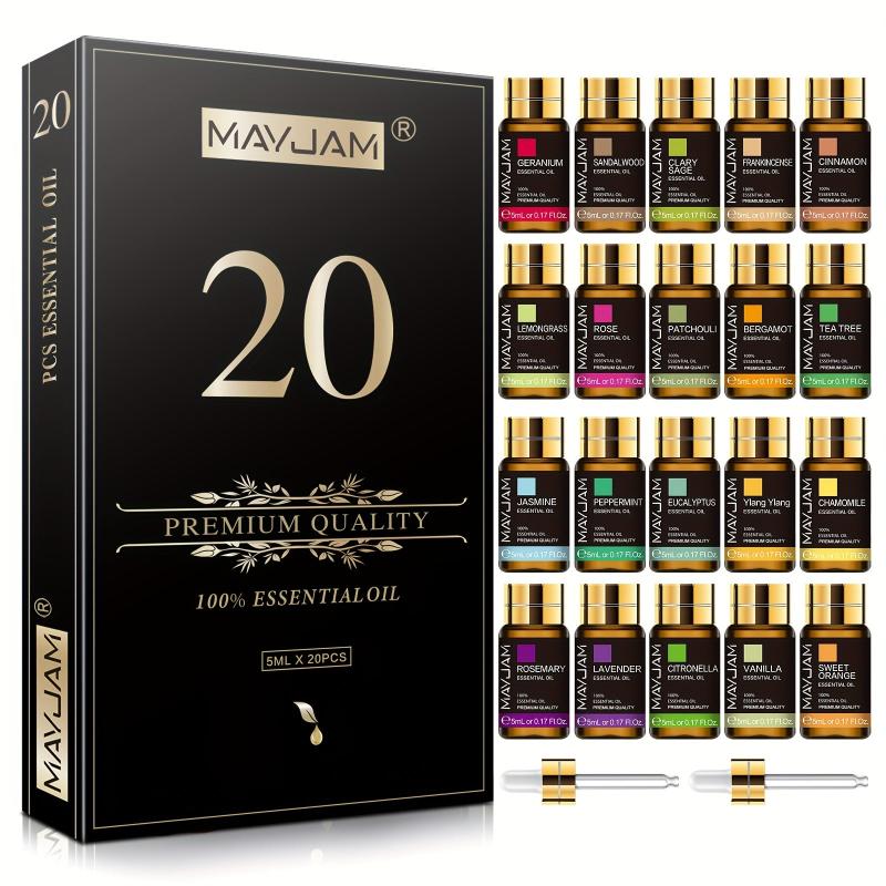 20pcs 5ml Essential Oil Set Diffusers Aromatherapy Lavender Jasmine Eucalyptus