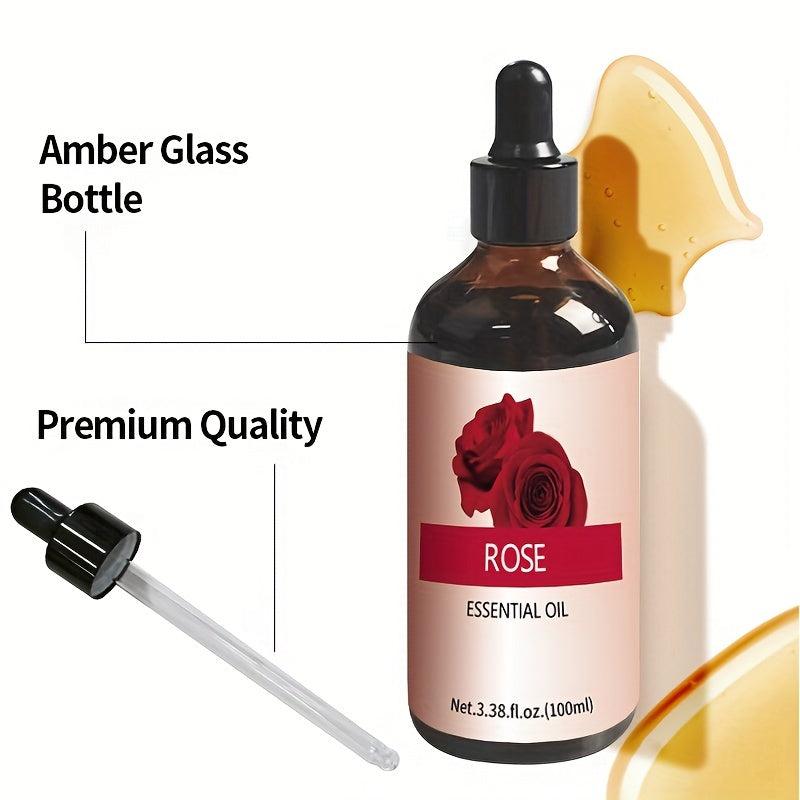 100ml Rose Aromatherapy Essential Oil with Glass Dropper