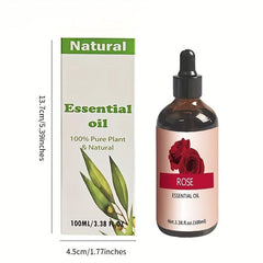 100ml Rose Aromatherapy Essential Oil with Glass Dropper
