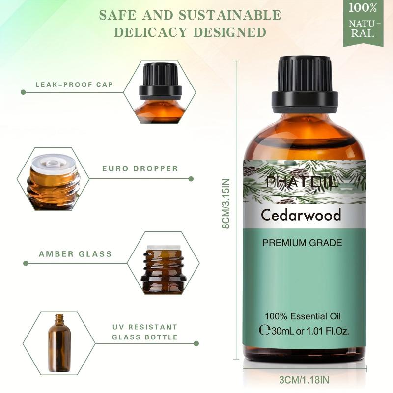 30ml Cedarwood Essential Oil for Aromatherapy Diffusers