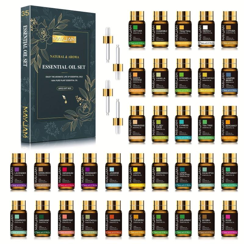 35pcs 5ml Essential Oil Gift Set for Diffusers Massage DIY Soap Candle Making