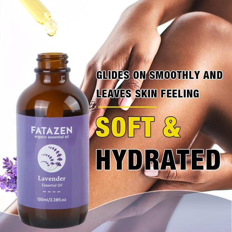 Organic Lavender Massage Oil - Natural Aromatherapy Essential Oil for Skin Care