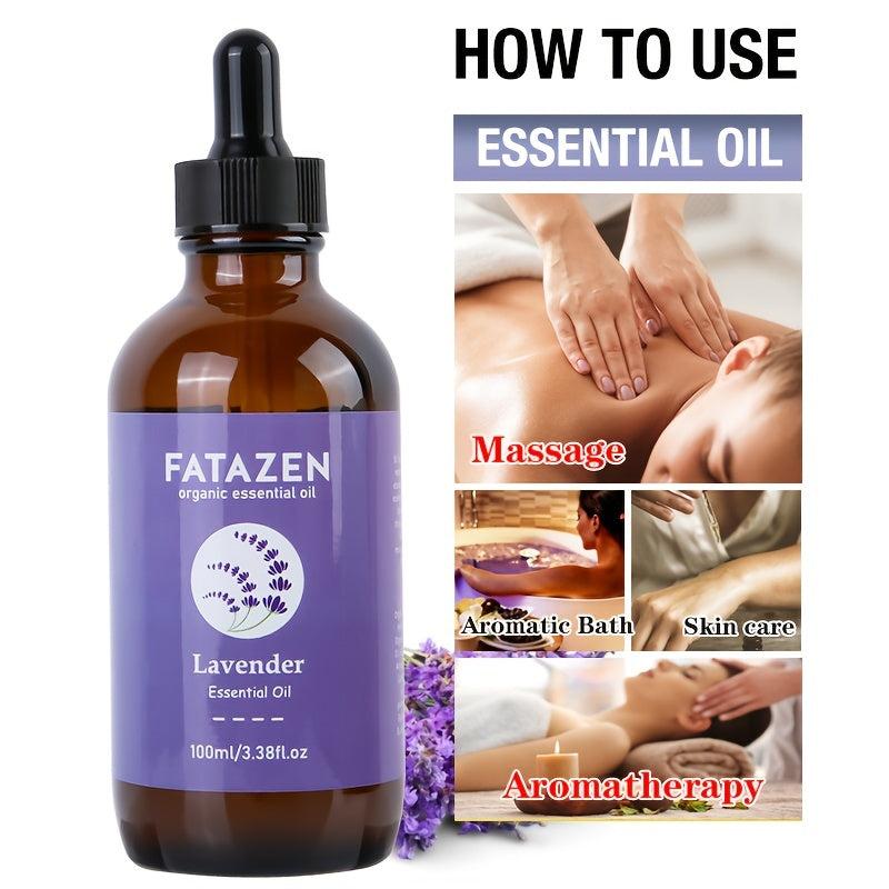 Organic Lavender Massage Oil - Natural Aromatherapy Essential Oil for Skin Care