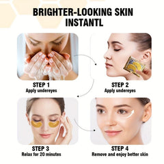 12 Pairs Golden Eye Mask Gel Pads with Collagen Gel