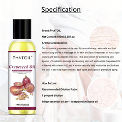 100ml Grape Seed Carrier Oil for Diffusers Humidifier Aromatherapy