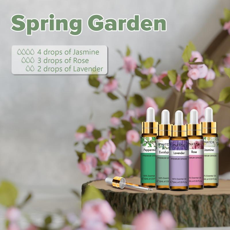 9pc 10ml Essential Oil Set - Aromatherapy for Diffusers & Humidifiers