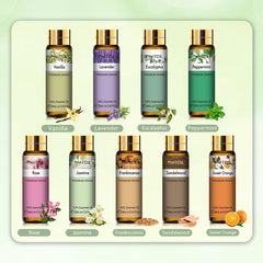9pc 10ml Essential Oil Set - Aromatherapy for Diffusers & Humidifiers