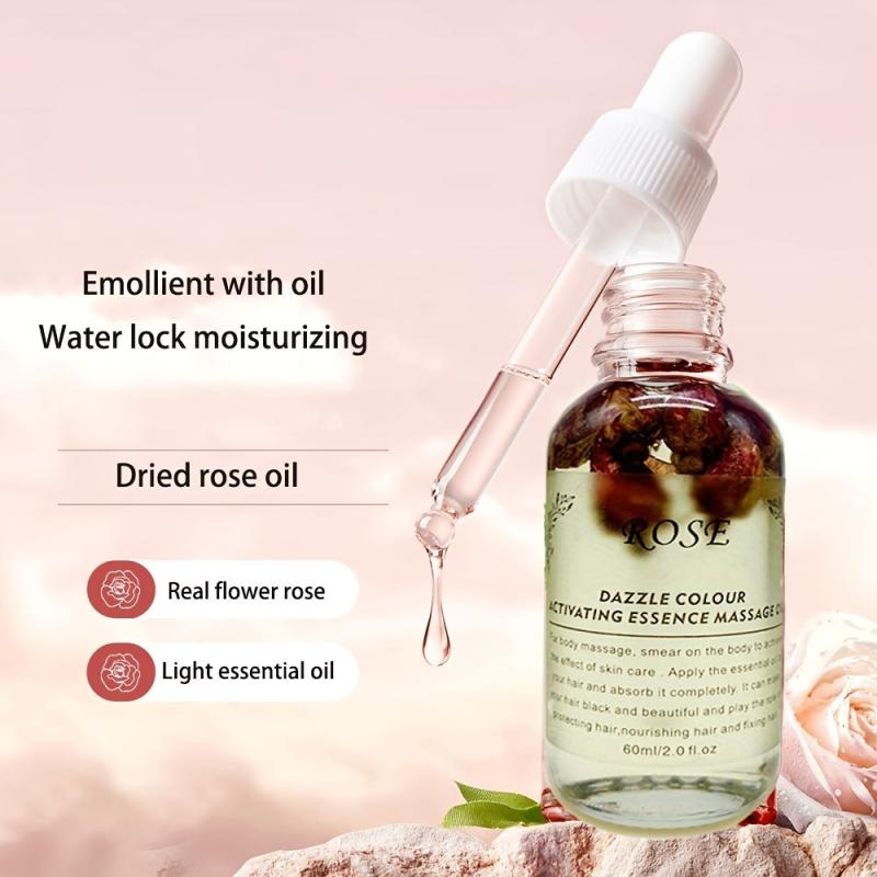 60ml Rose Essential Massage Spa Relaxing Skin Care Moisturizing
