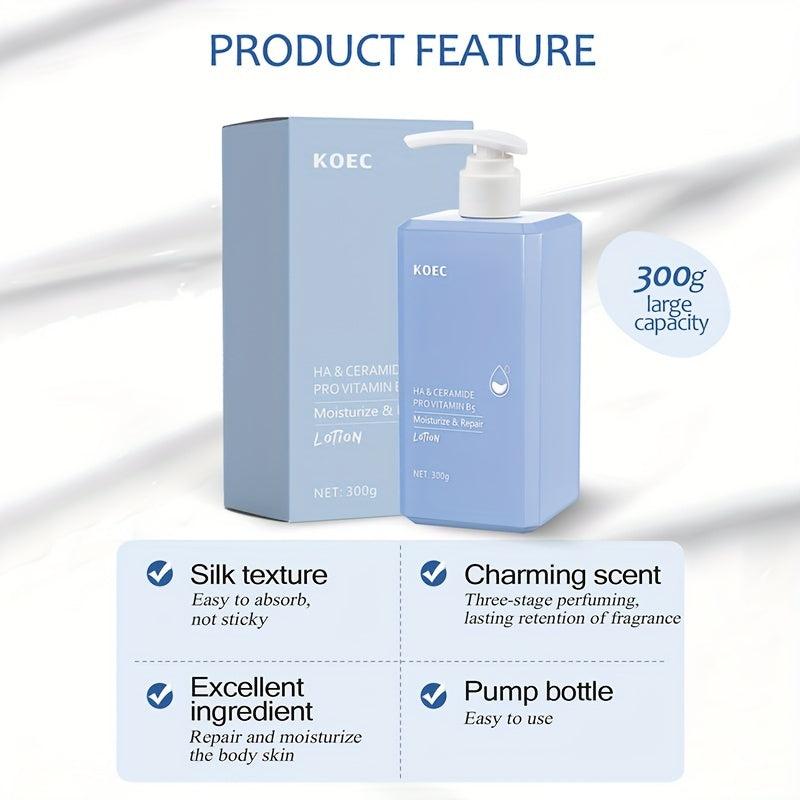 300g HA&VB5&Ceramide Body Lotion For Dry Skin Aging Resisting Skin Care