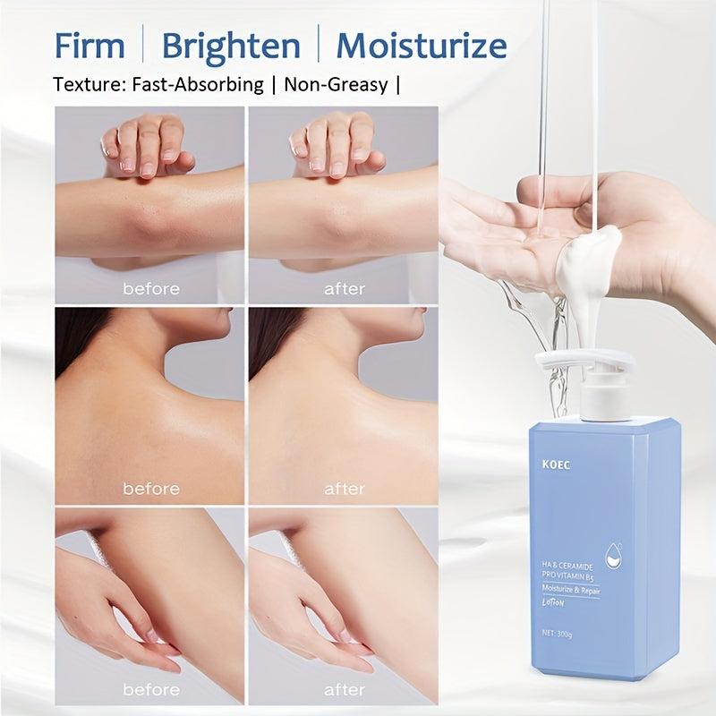 300g HA&VB5&Ceramide Body Lotion For Dry Skin Aging Resisting Skin Care
