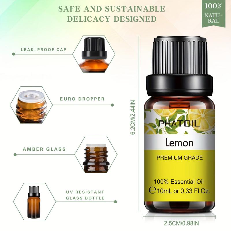 10ml Lemon Essential Oil - Aromatherapy Massage Bath Sleep Relaxation