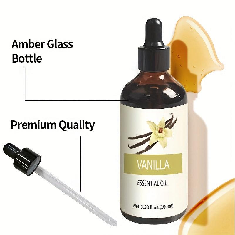 100ml Vanilla Aromatherapy Essential Oil Glass Dropper