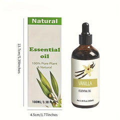 100ml Vanilla Aromatherapy Essential Oil Glass Dropper