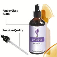 100ml Lavender Aromatherapy Essential Oil w/ Glass Dropper, Relaxation