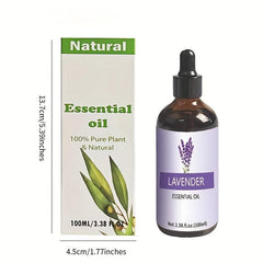 100ml Lavender Aromatherapy Essential Oil w/ Glass Dropper, Relaxation