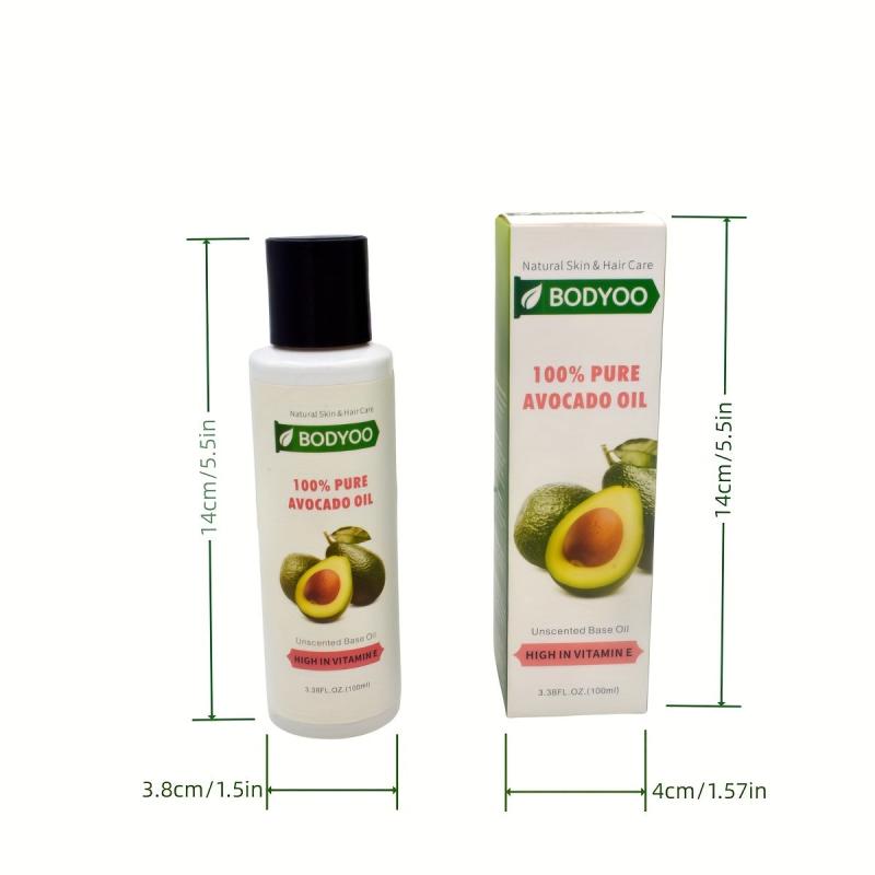 1PC 100ml Avocado 100 Organic Pure Natural For Face Nails Hair Body Eyelashes
