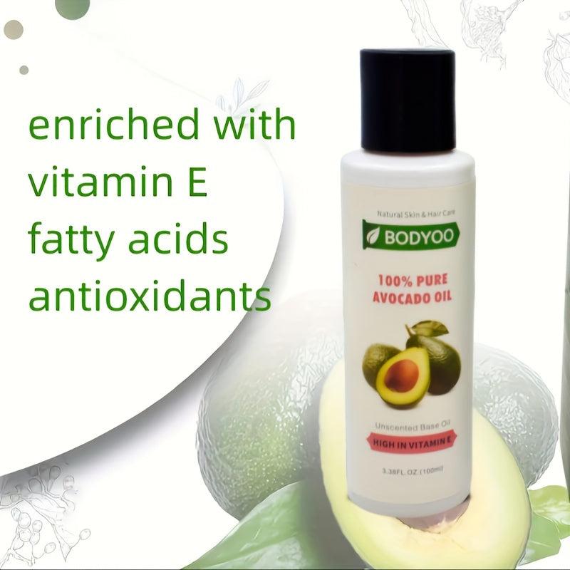1PC 100ml Avocado 100 Organic Pure Natural For Face Nails Hair Body Eyelashes