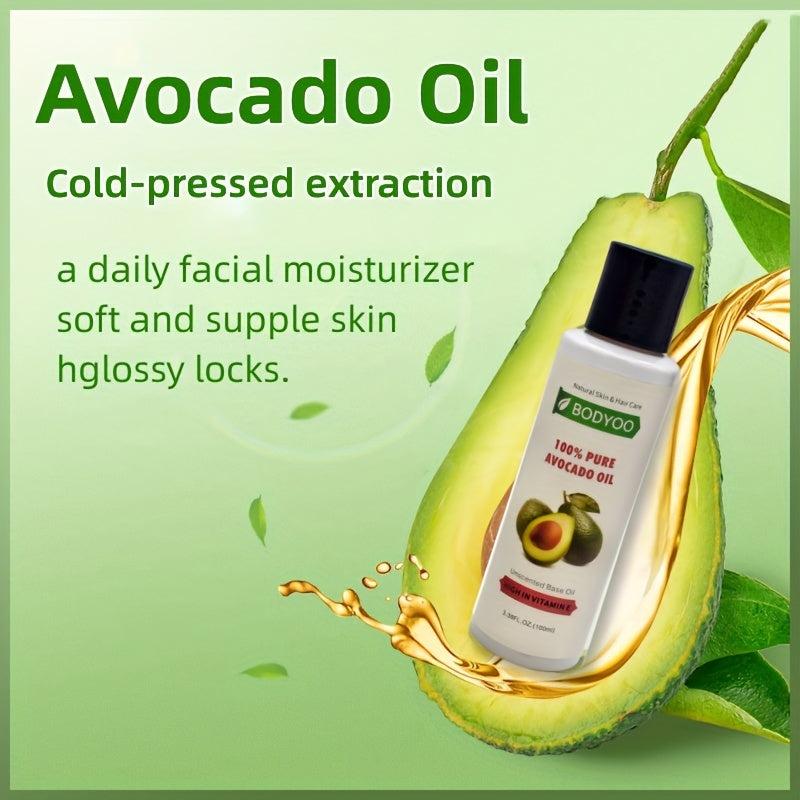 1PC 100ml Avocado 100 Organic Pure Natural For Face Nails Hair Body Eyelashes