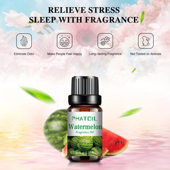 Watermelon Fragrance Essential Oil 10ml - Aromatherapy for Home, Diffusers, Bath