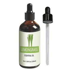 100ml Lemongrass Aromatherapy Essential Oil Glass Dropper Humidifier Diffuser