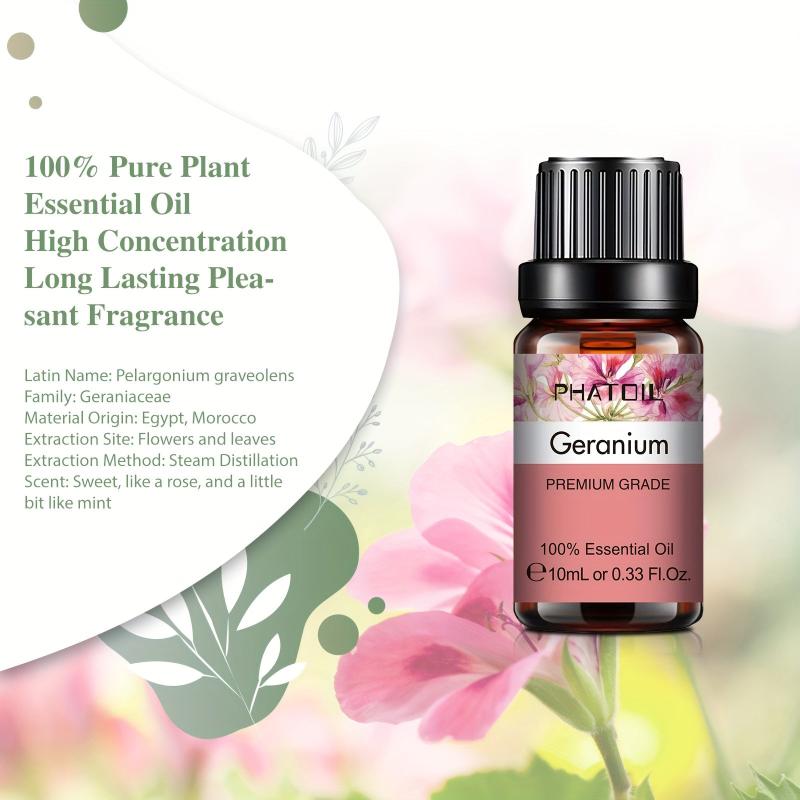 10ml Geranium Essential Oil 100% Pure Natural Aromatherapy Oil