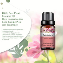 10ml Geranium Essential Oil 100% Pure Natural Aromatherapy Oil