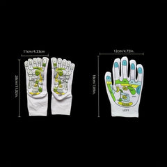 Acupressure Reflexology Set Socks Gloves With Massage Tool