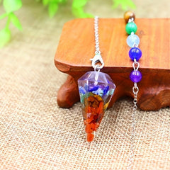 Natural Crystal Pendant Anxiety Stress Relief Jewelry Spiritual Gift