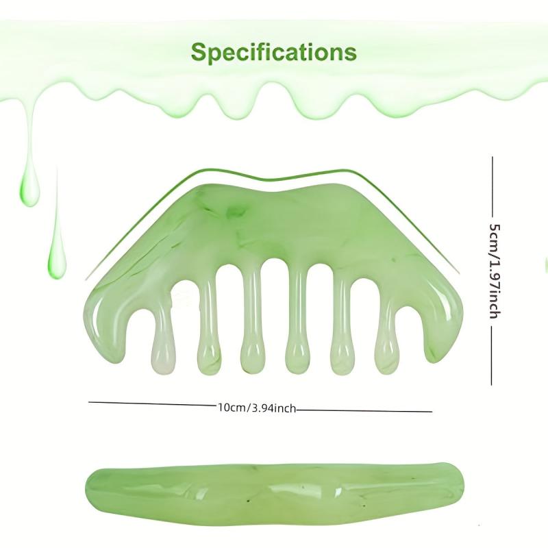 2pcs Massage Comb Scalp Guasha Scraping Tool Handheld Massager
