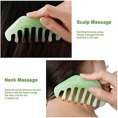 2pcs Massage Comb Scalp Guasha Scraping Tool Handheld Massager
