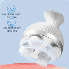 Portable Scalp Massager with 4 Massage Heads