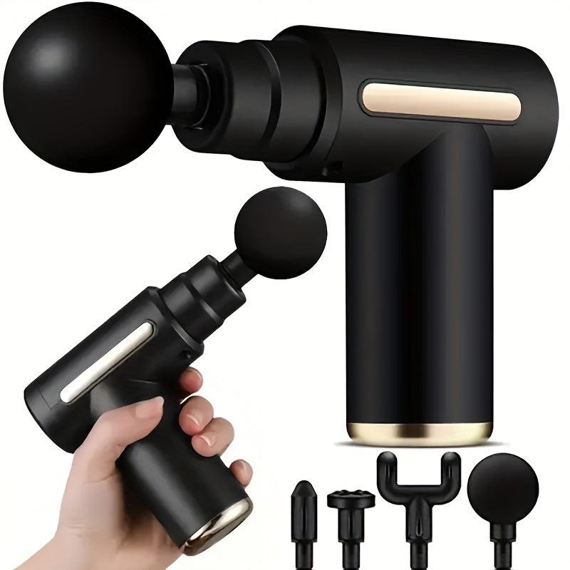 Mini Massage Gun Instant Muscle Relief 10 16 cm 10 Interchangeable Heads