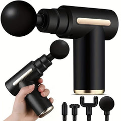 Mini Massage Gun Instant Muscle Relief 10 16 cm 10 Interchangeable Heads
