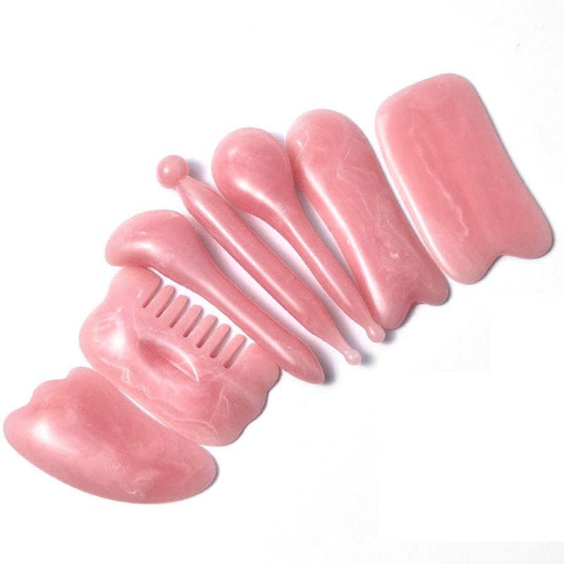 7pcs Gua Sha Massage Tools Set Natural Resin Scraping Massage Scraper