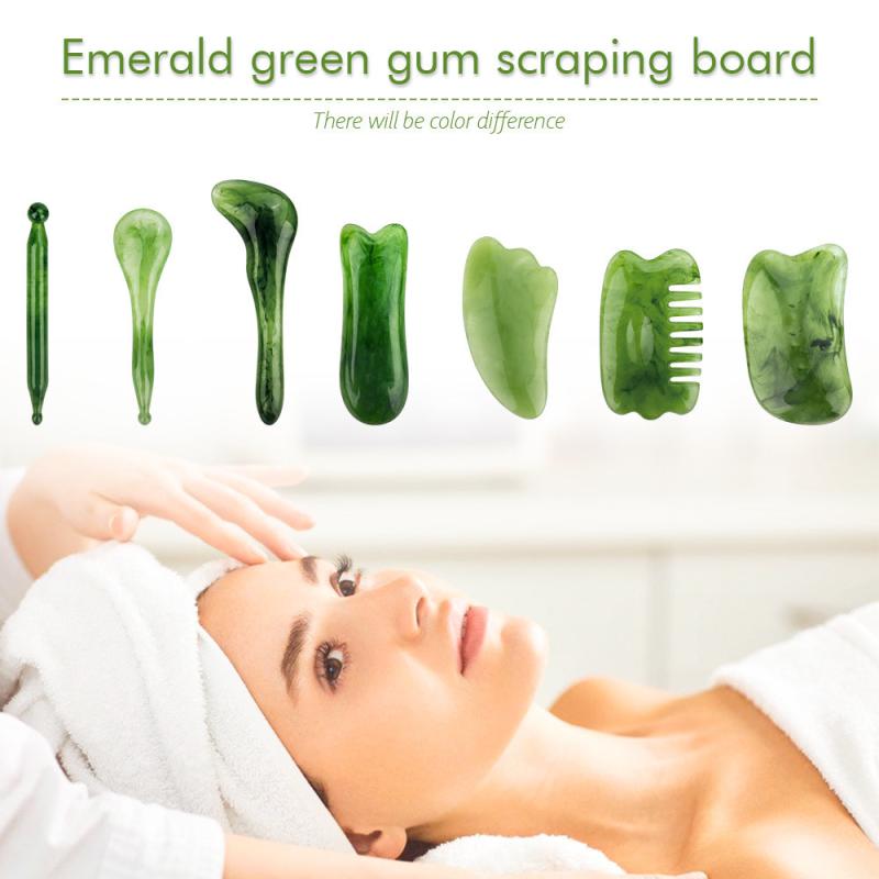 7pcs Gua Sha Massage Tools Set Natural Resin Scraping Massage Scraper