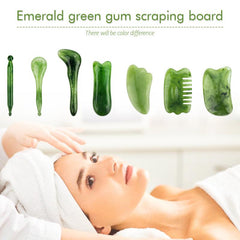 7pcs Gua Sha Massage Tools Set Natural Resin Scraping Massage Scraper