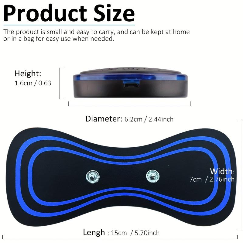 2 Pcs Full Body Massager Portable Mini 8 Modes 19 Intensity Optional