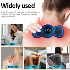 2 Pcs Full Body Massager Portable Mini 8 Modes 19 Intensity Optional