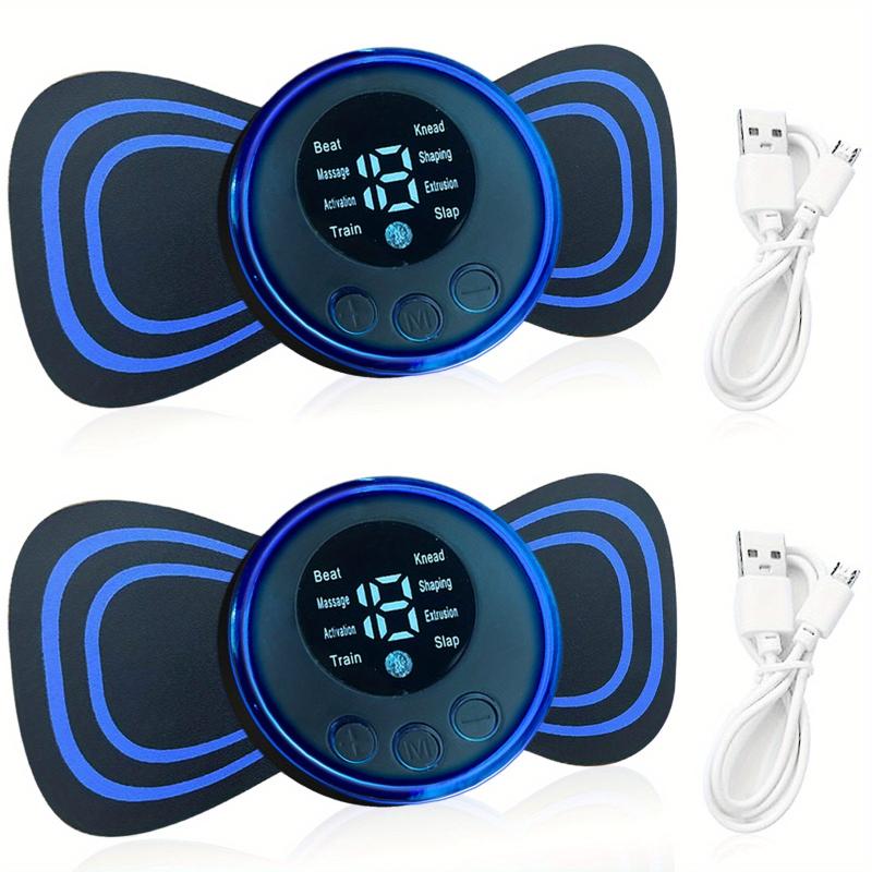 2 Pcs Full Body Massager Portable Mini 8 Modes 19 Intensity Optional