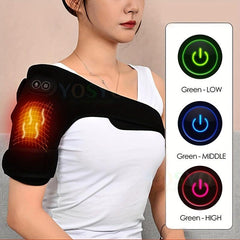 Adjustable Heated Massage Shoulder Straps for Muscle Relaxation