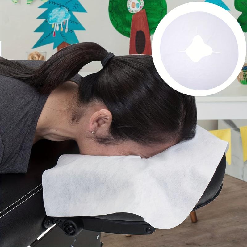 100pcs Non Woven Disposable Spa Pillow Cover Face Pad