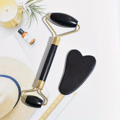 Rose Quartz Beauty Roller & Scraper Set