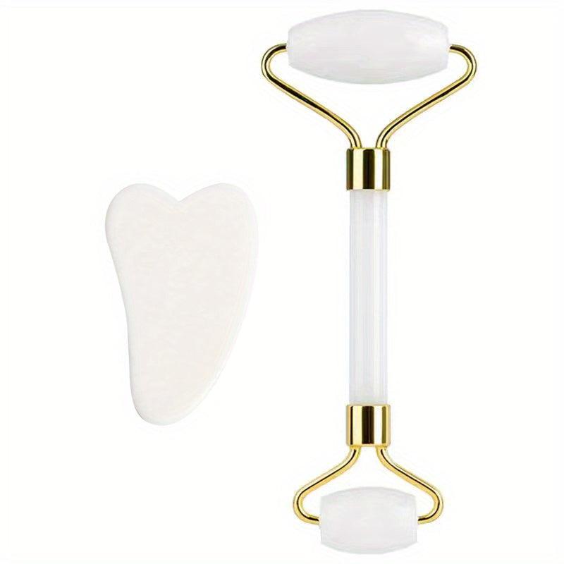 Rose Quartz Beauty Roller & Scraper Set